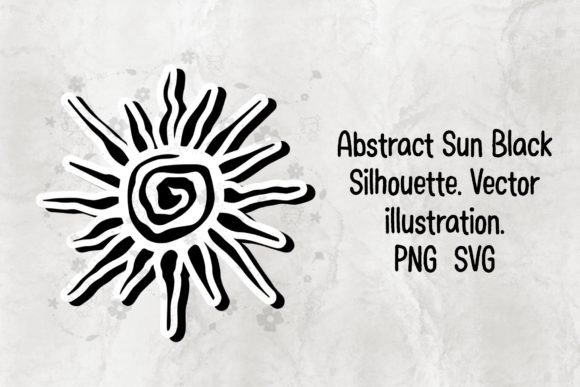 Abstract Sun PNG SVG for Graphics and Crafts