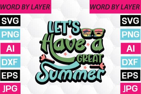 Let’s Have a Great Summer Sticker Design: Graphics and Crafts for Creative Marketing