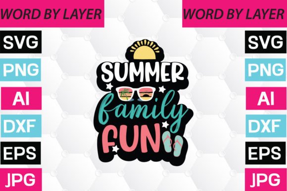 Summer Family Fun Sticker Design