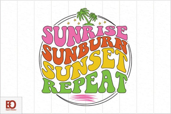 Sunrise Sunburn - Retro Summer Svg Design