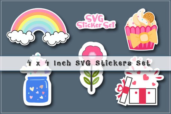 SVG Stickers Set for Graphics and Crafts